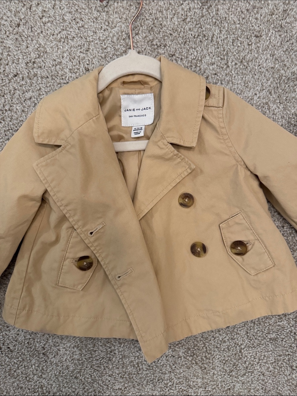Janie and Jack trench coat